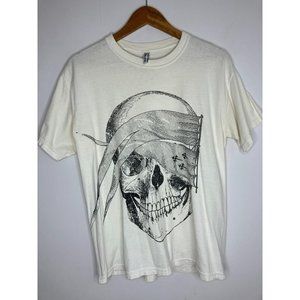 Maiden Noir Men's Medium Ivory Skull Men's T-Shirt READ